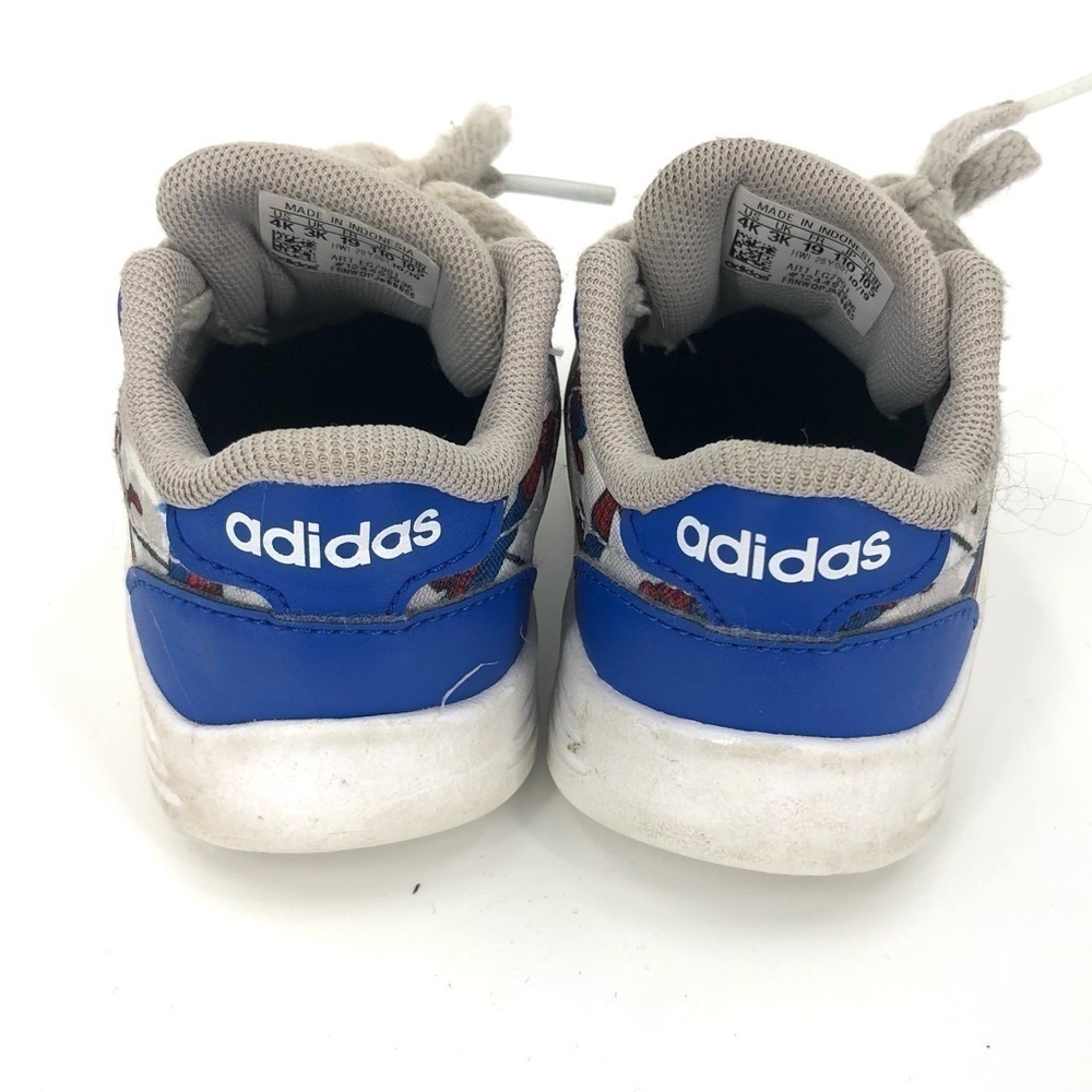 Adidas Spiderman Kids Sneakers Tennis Shoes Toddler Size 4 - Picture 6 of 9